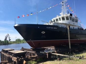 Спуск на воду катера "Георгий Зима" состоялся на Бору Нижегородской области
