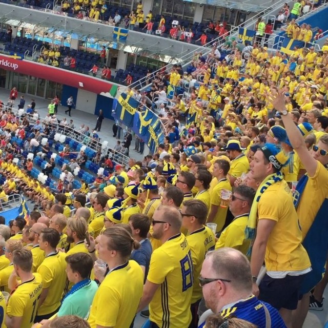 Более 42 тысяч зрителей посетили матч Швеция – Южная Корея в рамках ЧМ-2018 на стадионе Нижнего Новгорода