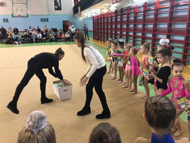 Чемпионки мира сёстры Аверины вручили новогодние подарки юным гимнасткам в Заволжье Нижегородской области